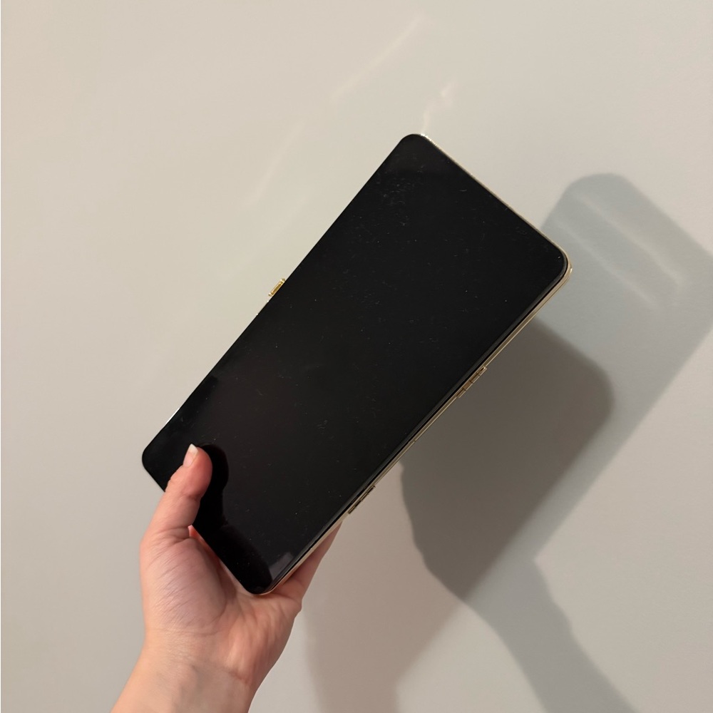 Black Tablet with Gold Trim